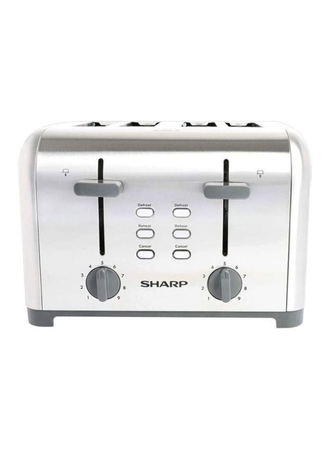 شارب محمصة شرائح خبز كهربائية بقدرة 1400 وات 4 شرائح 1400 W KZ-T42-S3 رمادي فضي - Image 1