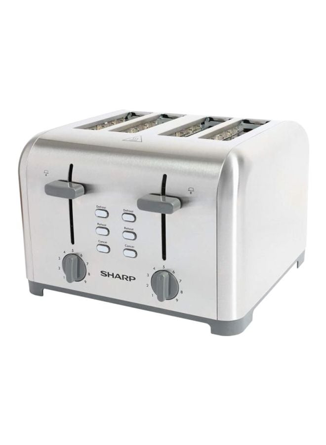 شارب محمصة شرائح خبز كهربائية بقدرة 1400 وات 4 شرائح 1400 W KZ-T42-S3 رمادي فضي - Image 2
