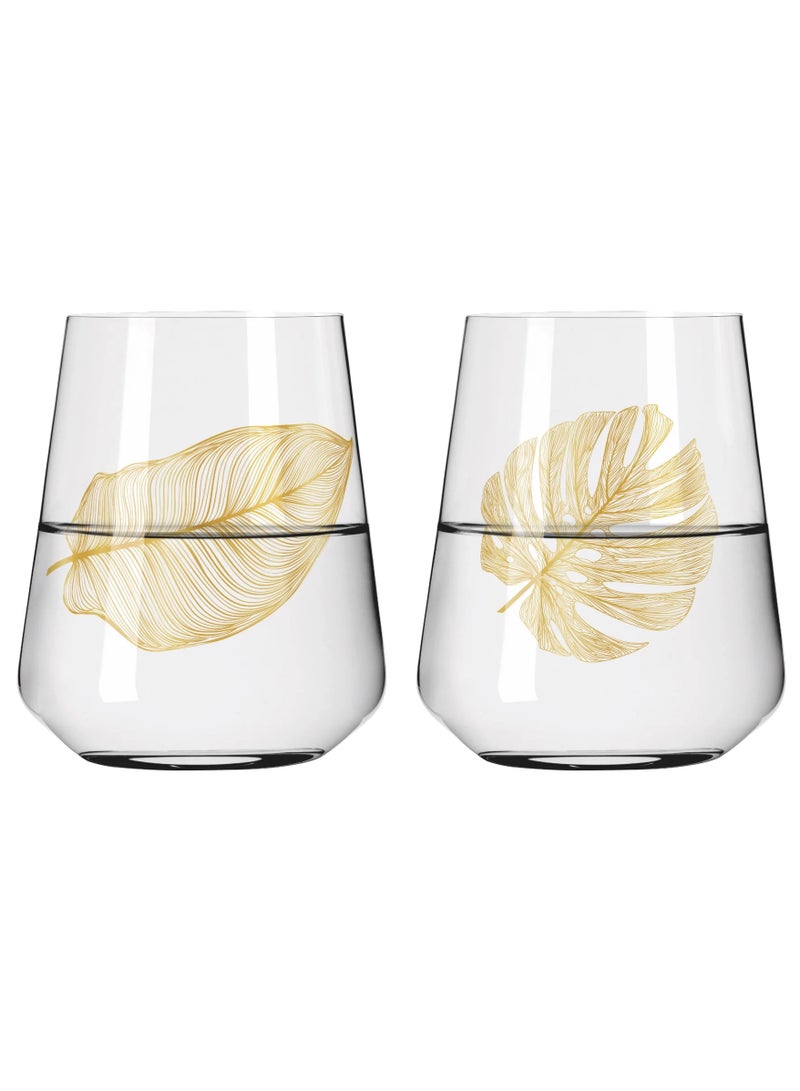 RITZENHOFF Water Glasses Set of 2 (510 ml) Crystal Drinking Glasses for Water & Juice Dishwasher Safe Made in Germany - Image 2