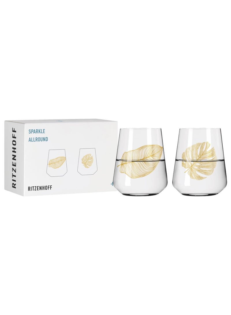 RITZENHOFF Water Glasses Set of 2 (510 ml) Crystal Drinking Glasses for Water & Juice Dishwasher Safe Made in Germany - Image 1