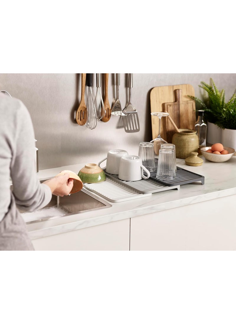 Joseph Joseph Joseph Joseph Tier Expandable Draining Board - Grey(Silicone)  - Image 4