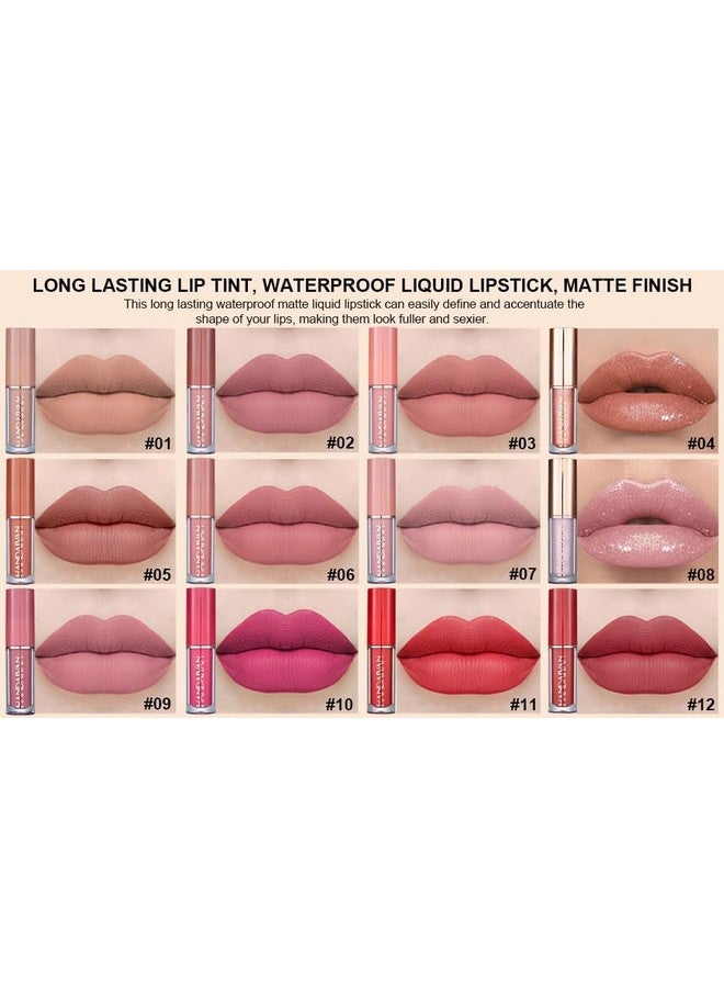Luxafare 12-Piece Book Style Velvet Liquid Matte Lipstick Waterproof, Non Stick, Nude Lip Glossy Combo Pack Lipsticks For Women - Thanks For The Love Lip Set - Image 5