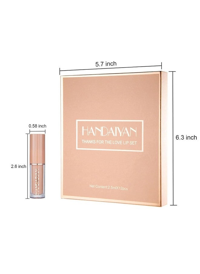 Luxafare 12-Piece Book Style Velvet Liquid Matte Lipstick Waterproof, Non Stick, Nude Lip Glossy Combo Pack Lipsticks For Women - Thanks For The Love Lip Set - Image 3
