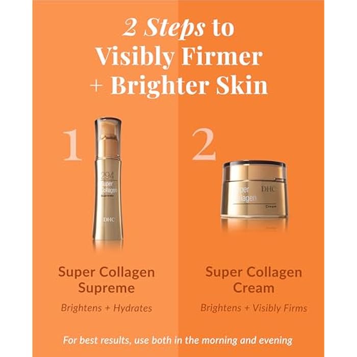 DHC Super Collagen Cream, Brightening, Collagen-Boosting Moisturizer, Skin-plumping, Fragrance and Colorant Free, Ideal for all skin types, 1.7 oz. Net wt. - Image 5