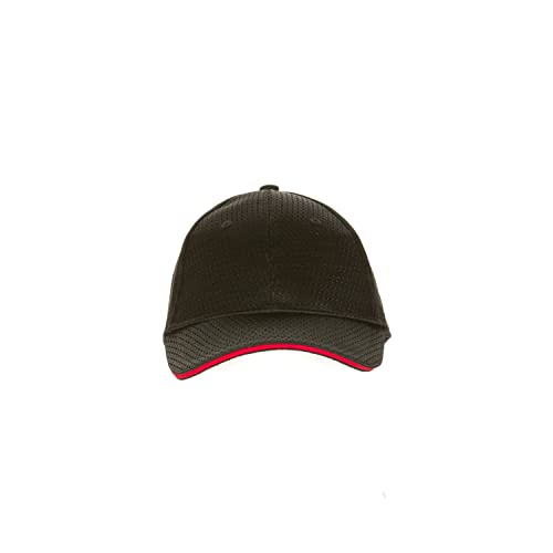 Chef Works Unisex Cool Vent Baseball Cap, Black/Red, One Size - Image 3