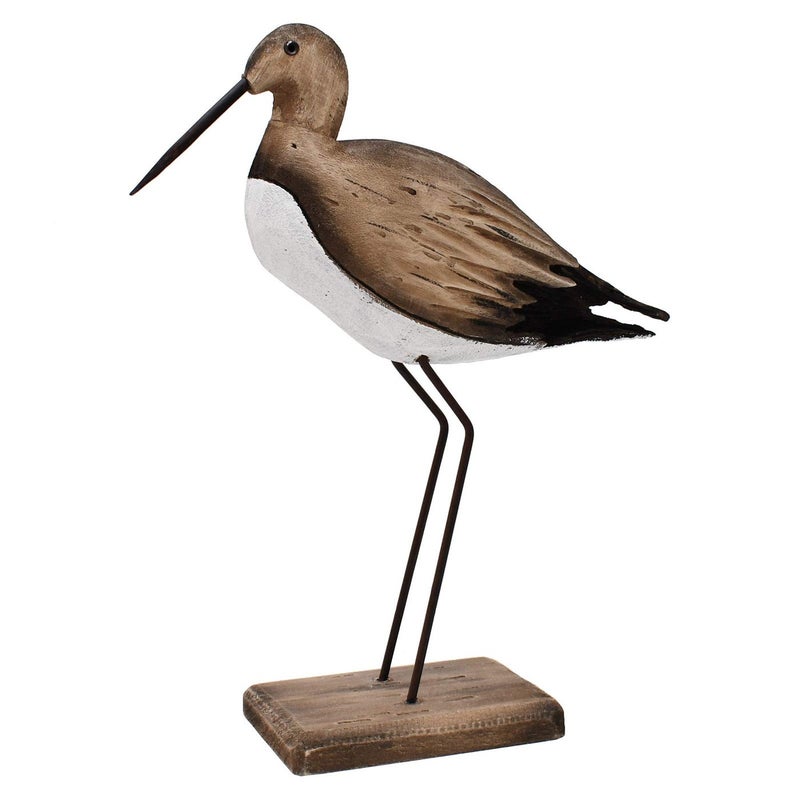 Morning View Wooden Sea Birds Decor Wood Seagull Statue Bird Figurines Seabird Statue Standing Seagulls Decorations Coastal Sculpture Nautical Beach Ocean Home Table Garden Yard Lawn Outdoor 115 Inch