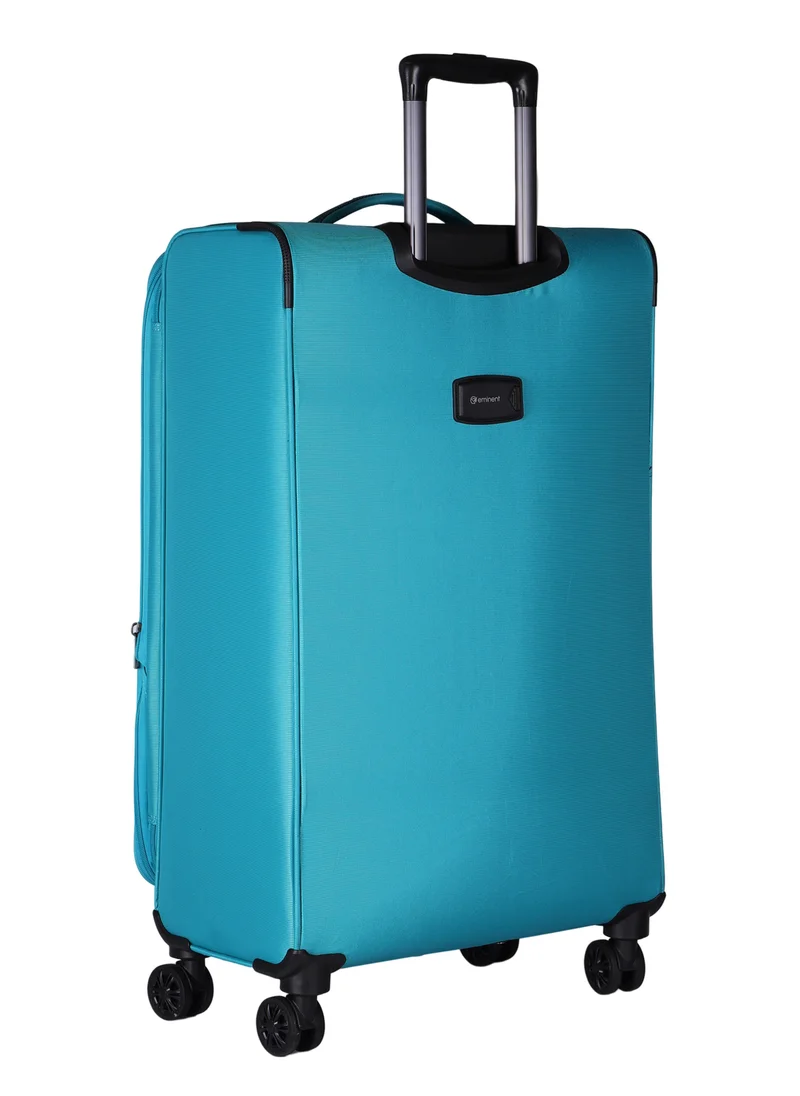 إيمينينت Expandable Luggage Trolley Bag Soft Suitcase for Unisex Travel Polyester Shell Lightweight with TSA lock Double Spinner Wheels E777SZ Large Checked 28 Inch Green