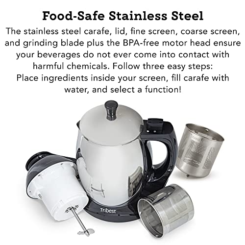 Tribest SB-132 Soyabella, Automatic Soy Milk Maker Machine with Tofu Kit Large, Silver, Large, Black/Stainless Steel - Image 5