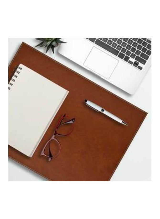 FIS MDF Desk Blotter Bonded Leather Cover Material, Size 44X59 cm-Color: Brown