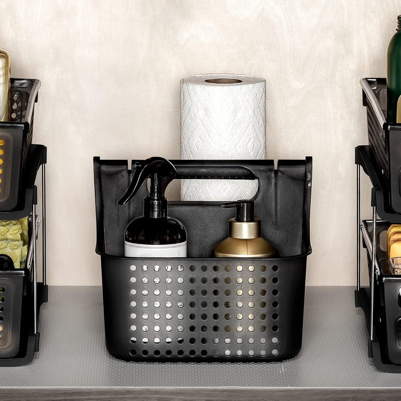 Madesmart Small Soft Grip Under Sink Bathroom Storage, Multi-Purpose Home Organization, EPA Certified, Premium Antimicrobial Carbon - Image 3