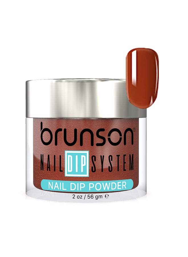 brunson Nail Dip Powder Dip And Buff System Color 56gm, French Nail Art Starter Manicure Salon DIY At Home Odor Free And Long Lasting No Needed Nail Lamp Curing BDK043