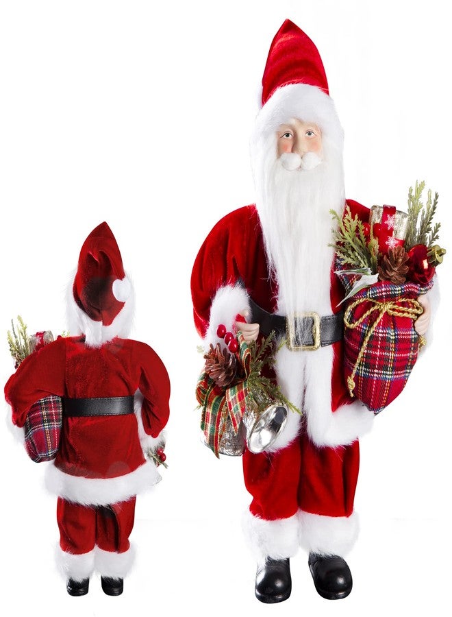 Uten 12" Santa Claus Decorations, Christmas Standing Figurine with Gifts Bag and Bell for New Year Christmas Decoration Navidad Natal Gifts. - Image 1