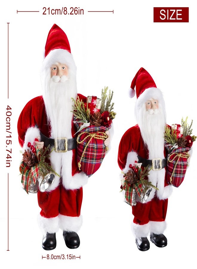 Uten 12" Santa Claus Decorations, Christmas Standing Figurine with Gifts Bag and Bell for New Year Christmas Decoration Navidad Natal Gifts. - Image 3