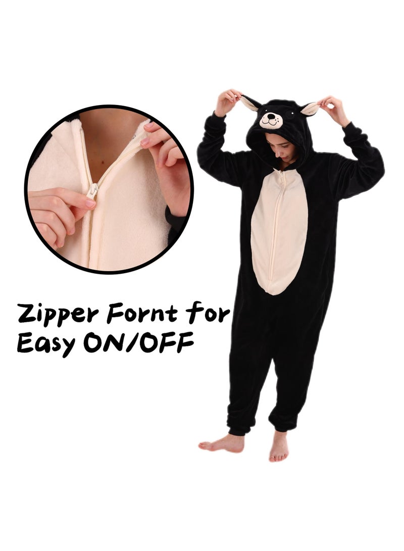 Snug Fit Unisex Adult Onesie Pajamas,  Cosplay Animal One Piece Halloween Costume Sleepwear Homewear  - Image 3