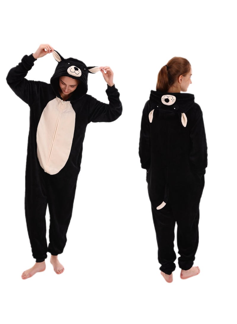 Snug Fit Unisex Adult Onesie Pajamas,  Cosplay Animal One Piece Halloween Costume Sleepwear Homewear  - Image 1