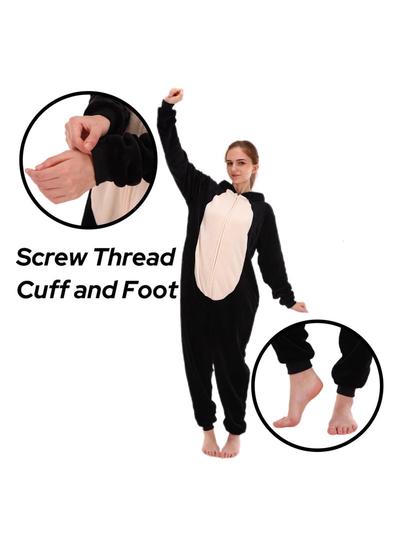 Snug Fit Unisex Adult Onesie Pajamas,  Cosplay Animal One Piece Halloween Costume Sleepwear Homewear  - Image 5