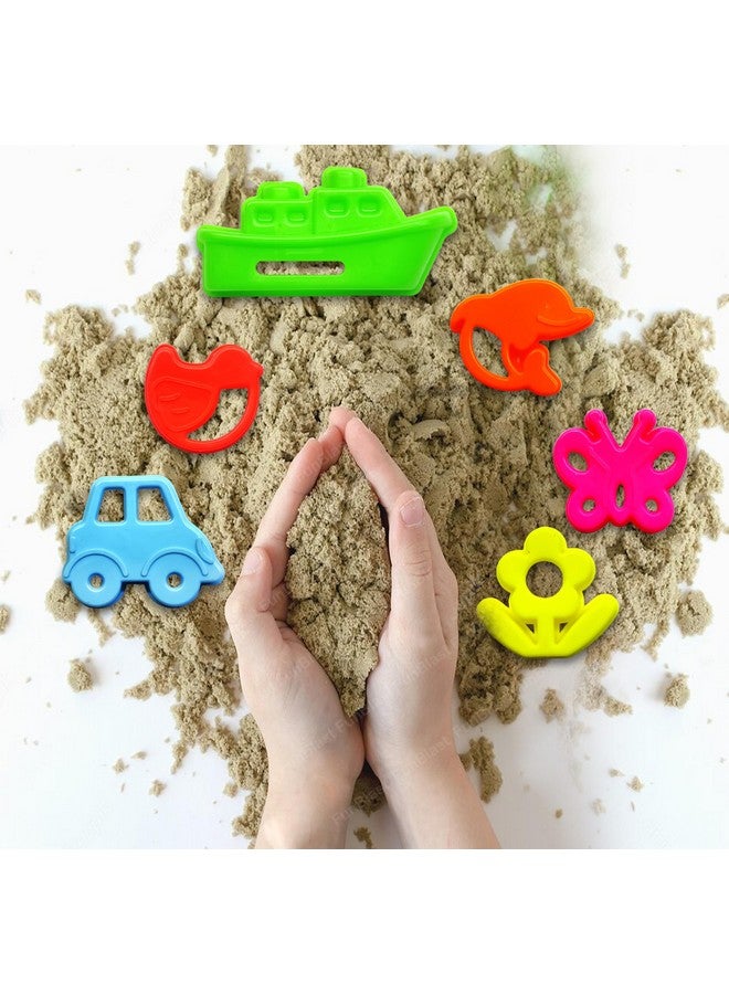 فنبلاست رمل فن بلاست الإبداعي للأطفال - مجموعة رمل حركي طبيعي مع قوالب لألعاب الأطفال النشطة، ألعاب طين رمل ناعم مع قوالب للأطفال، أولاد وبنات (500 غرام رمل و6 قطع قوالب) أزرق - Image 3