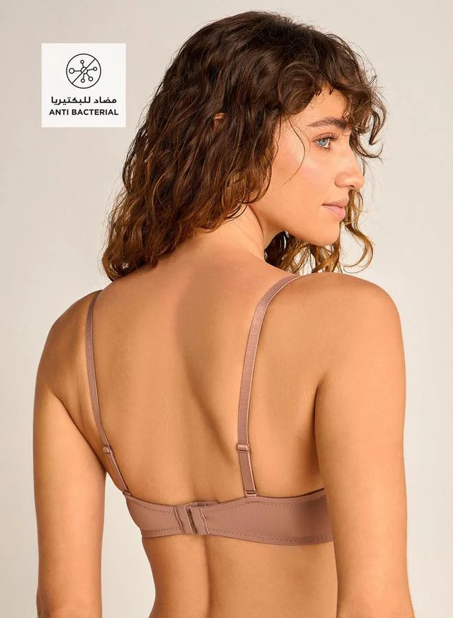 سبلاش فيڤ طقم من قطعتين - حمالة صدر بتفاصيل فيونكة وسلك وإغلاق بخطاف وعين