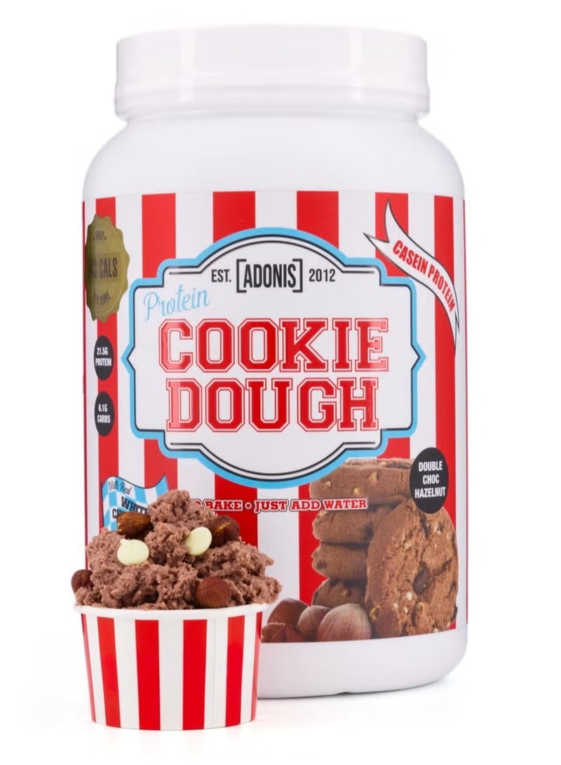 Adonis Dietary Supplement Cookie Dough (Casein Protein) - Double Chocolate Hazelnut - (1 kg) - Image 1