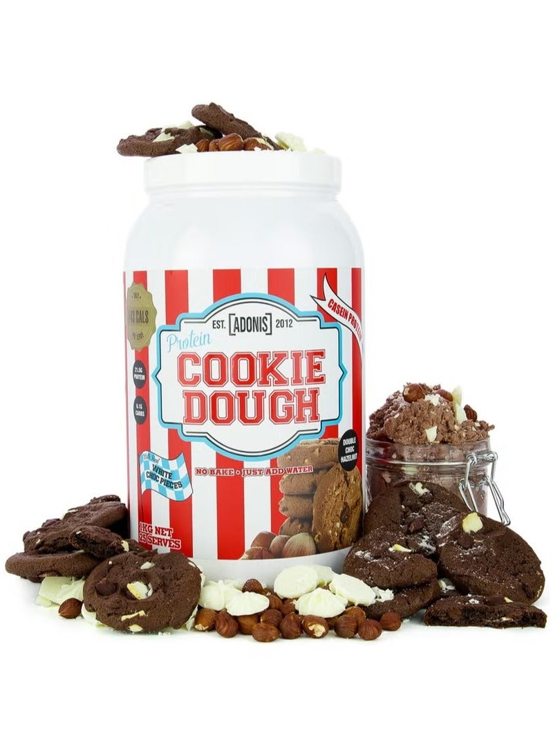 Adonis Dietary Supplement Cookie Dough (Casein Protein) - Double Chocolate Hazelnut - (1 kg) - Image 3