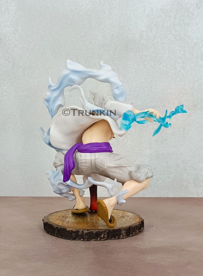 Trunkin One Piece Luffy Gear 5 Model A 18CM Sitting Action Figure Figurine - Image 4