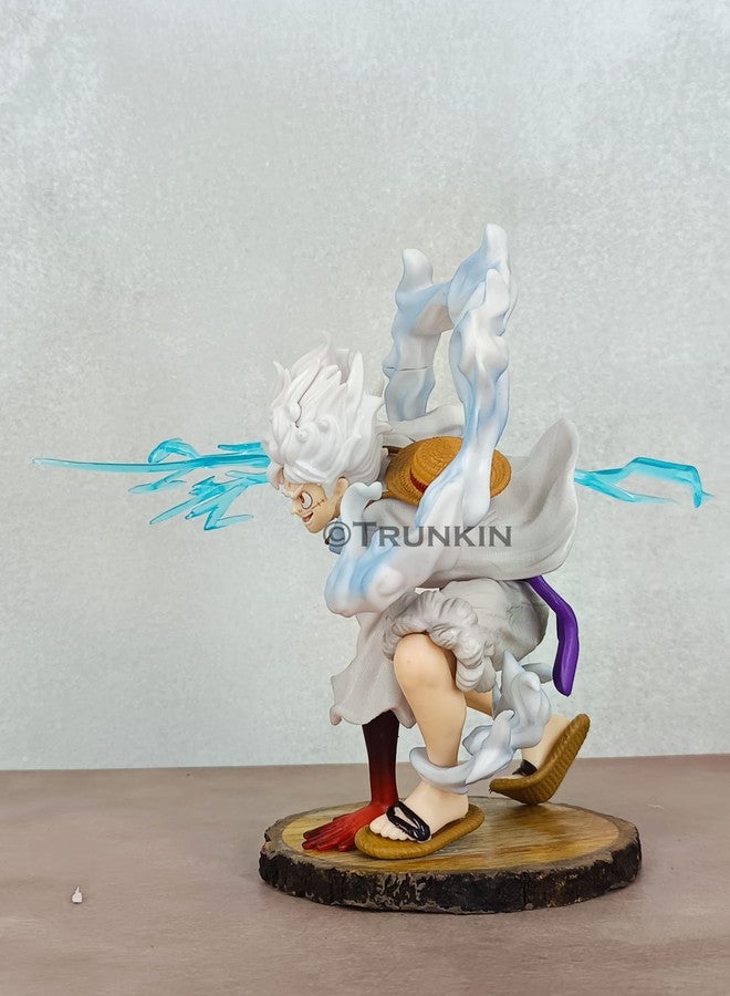 Trunkin One Piece Luffy Gear 5 Model A 18CM Sitting Action Figure Figurine - Image 2