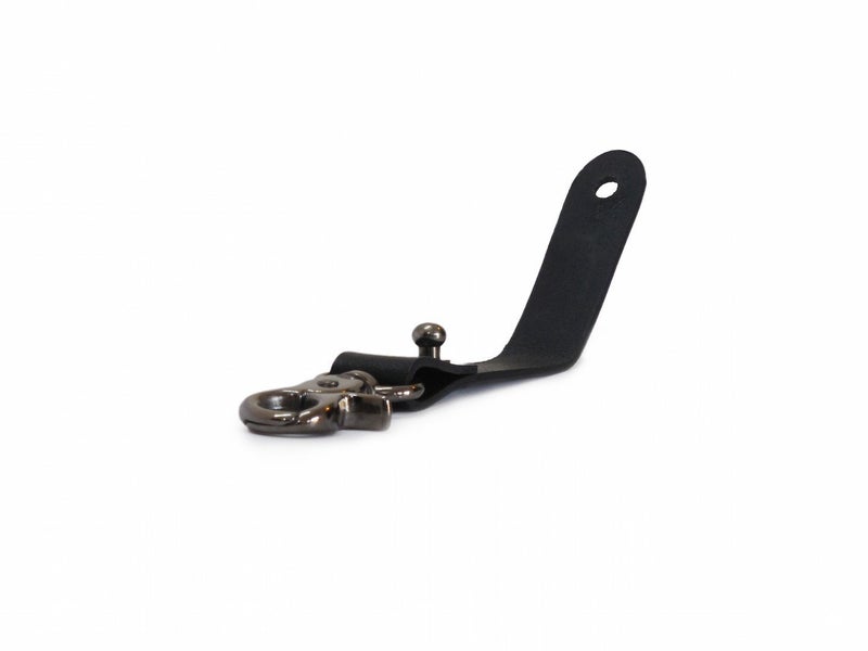 Trip Machine Company Genuine Leather Handcrafted Belt Loop Key Fob Holder | Key Chain | Key Ring with Metal & Leather Finish (Vintage Tan with Metallic Black) - Image 2