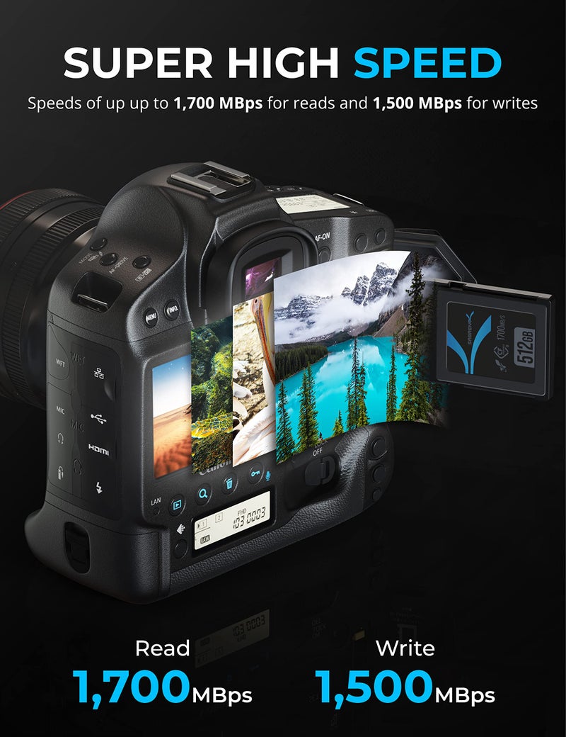 SABRENT Rocket CFX 512GB CFexpress Type B Memory Card R1700MB/s W1500MB/s (CF-XTBT-512) - Image 5