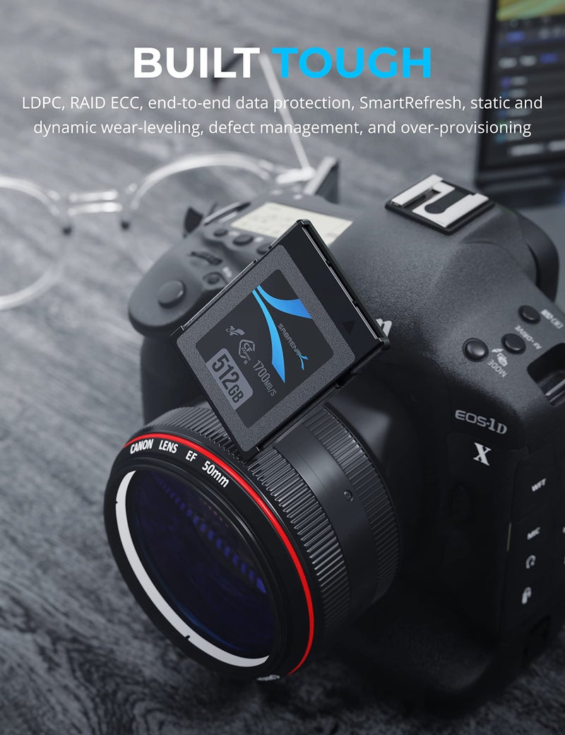 SABRENT Rocket CFX 512GB CFexpress Type B Memory Card R1700MB/s W1500MB/s (CF-XTBT-512) - Image 3