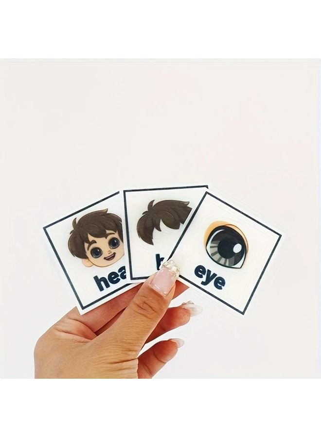 Hoojojo 13pcs Body Parts Felt Toy Set Educational Anatomy Puzzle for Kids - Image 5