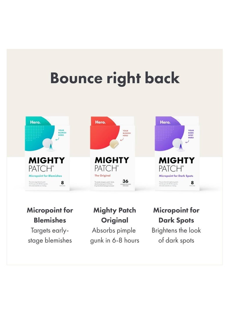 Mighty Patch - Micropoint from Hero Cosmetics - Post-Blemish Dark Spot Patch with 395 Micropoints, Dermatologist Tested and Non-irritating, Not Tested on - Image 1