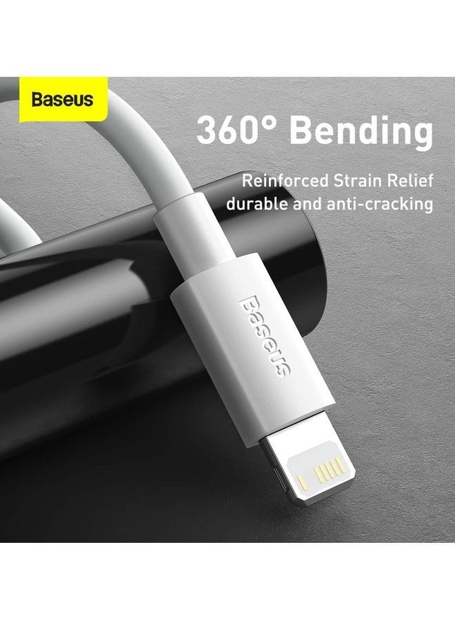 نيبمينينت مجموعة كابلات من لايتنينج إلى USB A بطول 1.5 متر قطعتين متوافقة مع هاتف آيفون 14/13/12/11/10/X/XS/8/7/6 وأجهزة الآي باد، وأكثر - أبيض - Image 4