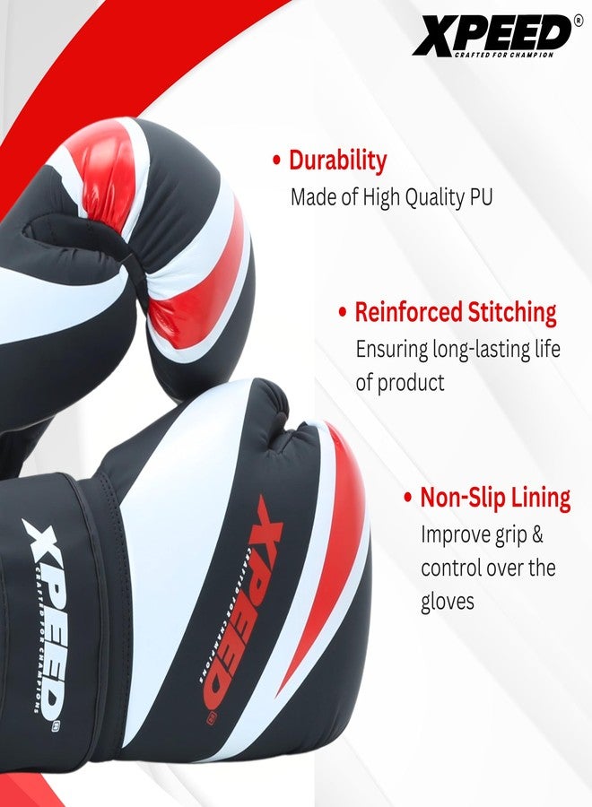 Massive Speed System XPEED Boxing Gloves, PU XP401 PMFT Sparring Gloves for Boxing, MMA, Kickboxing, Muay Thai, Excellent Impact Resistance for Men & Women | Foam Padding | Velcro Hook and Loop Closure (14oz, Red) - Image 3