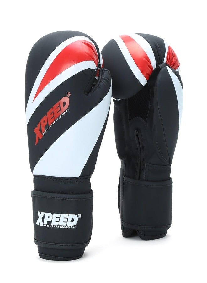 Massive Speed System XPEED Boxing Gloves, PU XP401 PMFT Sparring Gloves for Boxing, MMA, Kickboxing, Muay Thai, Excellent Impact Resistance for Men & Women | Foam Padding | Velcro Hook and Loop Closure (14oz, Red) - Image 1
