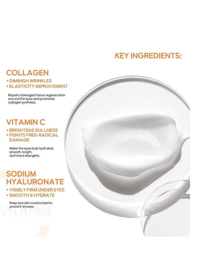ديرول كريم الكولاجين للعين - تركيبة مضادة للشيخوخة للهالات السوداء والانتفاخ - شد العين المرطب بفيتامين سي والريتينول وحمض الهيالورونيك والكافيين - يقلل من الخطوط الدقيقة ويضيء العيون 18 مل - Image 2