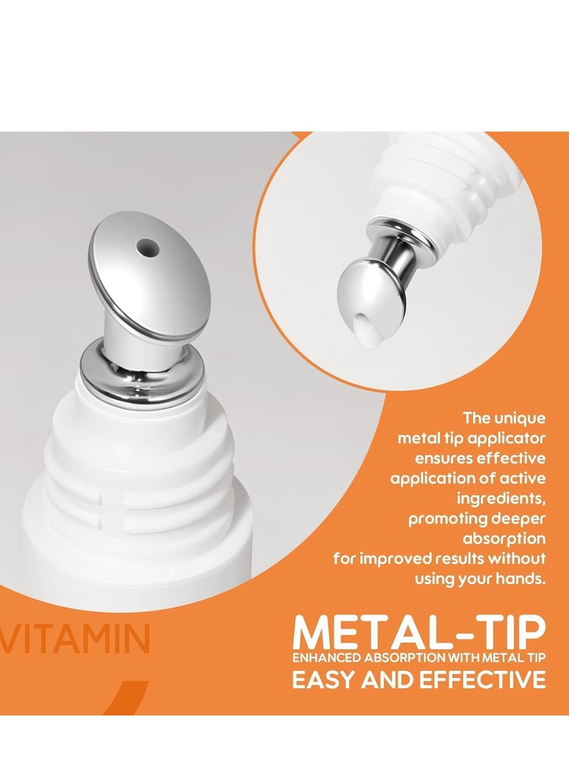 ديرول كريم الكولاجين للعين - تركيبة مضادة للشيخوخة للهالات السوداء والانتفاخ - شد العين المرطب بفيتامين سي والريتينول وحمض الهيالورونيك والكافيين - يقلل من الخطوط الدقيقة ويضيء العيون 18 مل - Image 4