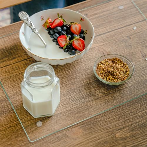 Mymonfif Tempered Glass Cutting Board for Kitchen, Clear Glass Board for Countertop, with Non-Slip Feet, Heat Resistant, Small Size 12x8" 1Pcs - Image 5