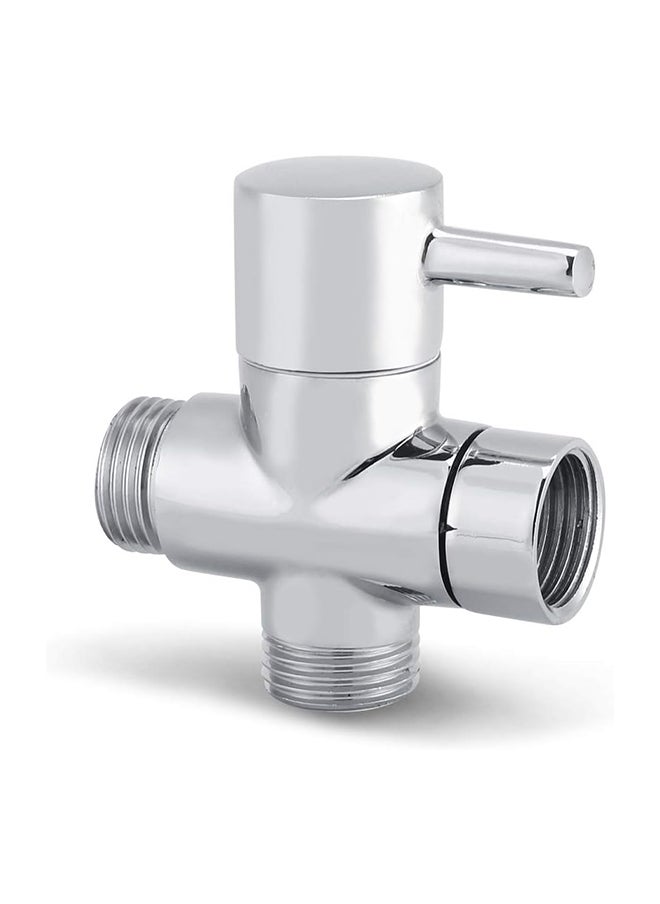 Generic - G1 2 inch 3 Way Shower Arm Diverter Valve Bathroom Universal Shower System Component Replacement Part for Hand Held Showerhead and Fixed Spray Head Solid Brass with Chrome Plating - Image 1