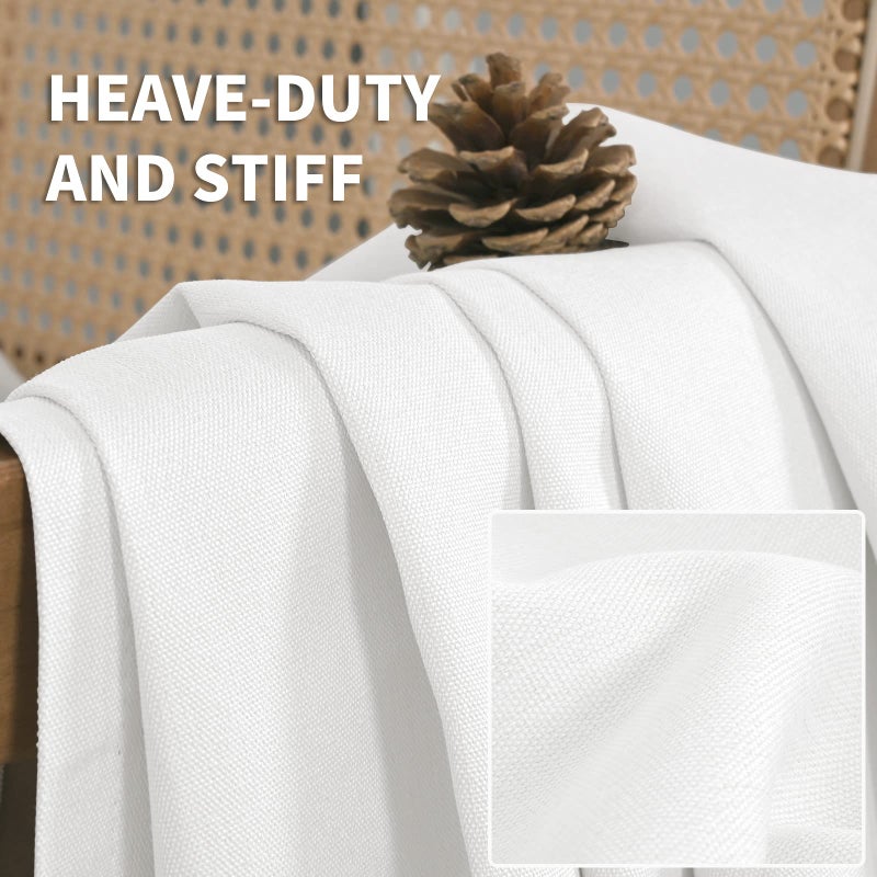 BGment Pure White Blackout Curtains 54 Inch Length for Bedroom 2 Panels Set  Linen Textured Thermal Insulation Soundproof Window Curtain Drapes with Grommet  52 Inch Wide Each Panel - Image 2