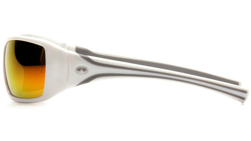 Pyramex Safety نظارات السلامة بايرامكس غوليات® بإطار أبيض وعدسة مرآة حمراء سماوية - Image 3