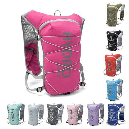 Mubasel Gear Lightweight Running Vest for Women and Men Hydration Backpack Pack with 15L Water Bladder Bag for Hiking Trail Running Gear Cycling Marathon Hot Pink - Image 1
