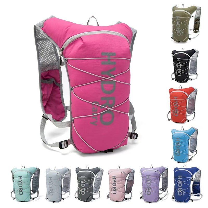 Mubasel Gear Lightweight Running Vest for Women and Men Hydration Backpack Pack with 15L Water Bladder Bag for Hiking Trail Running Gear Cycling Marathon Hot Pink - Image 2