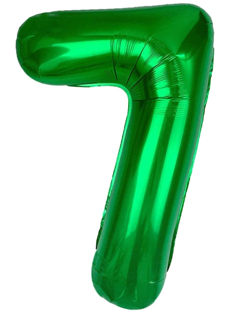 كاتشون بالون أخضر رقم 7 لزينة عيد الميلاد السابع - Image 1