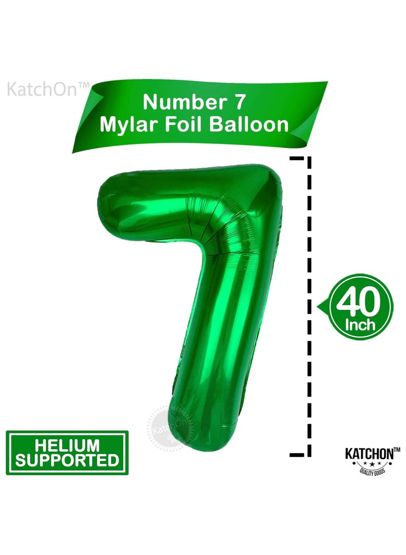 كاتشون بالون أخضر رقم 7 لزينة عيد الميلاد السابع - Image 2