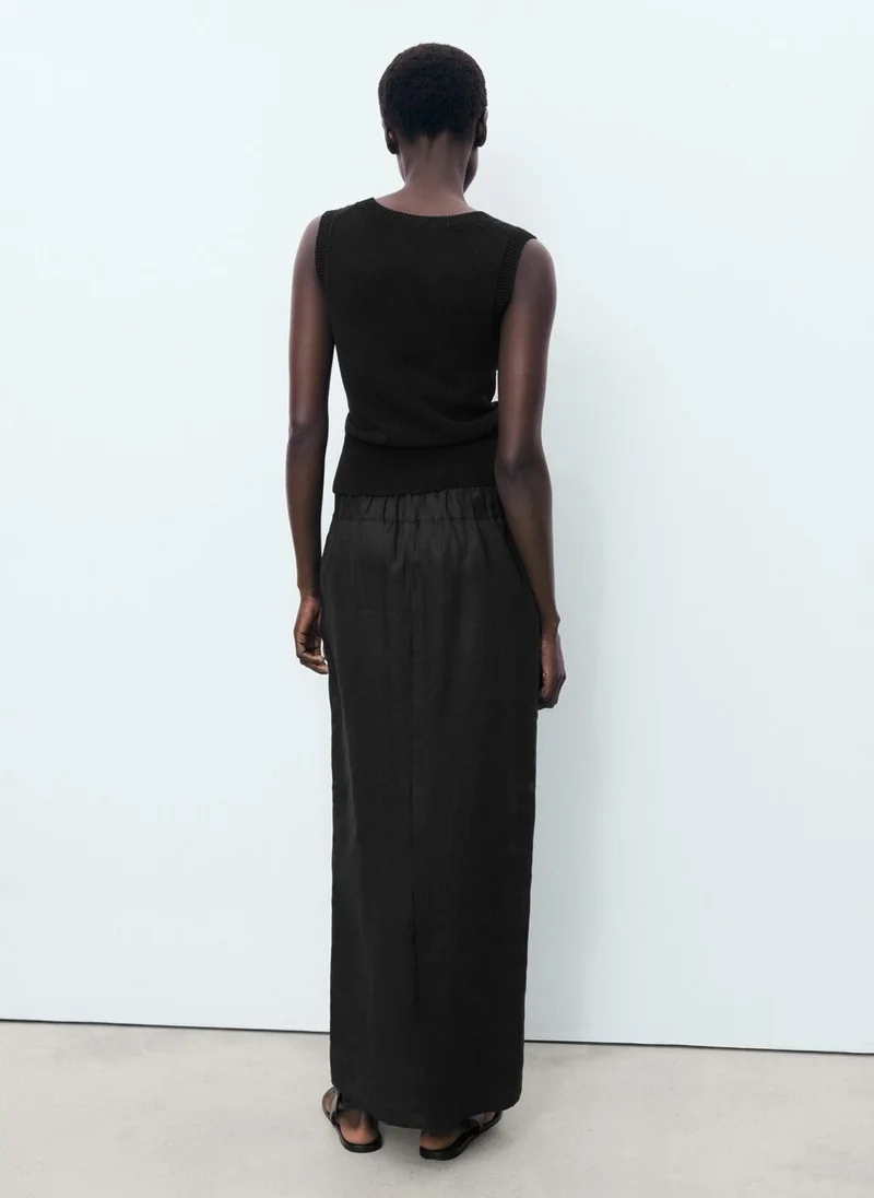 مانجو Linen Pencil Skirt