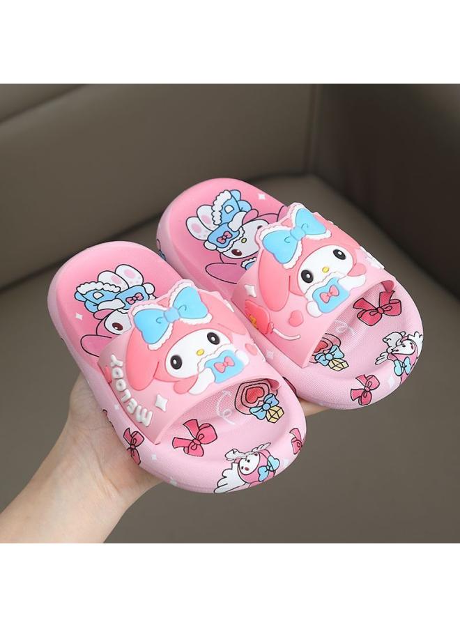 SHAKA Sanrio Melody Baby Children'S Slippers Indoor Summer Girls One Word Soft Bottom Home Non-Slip Princess Bath - Image 2