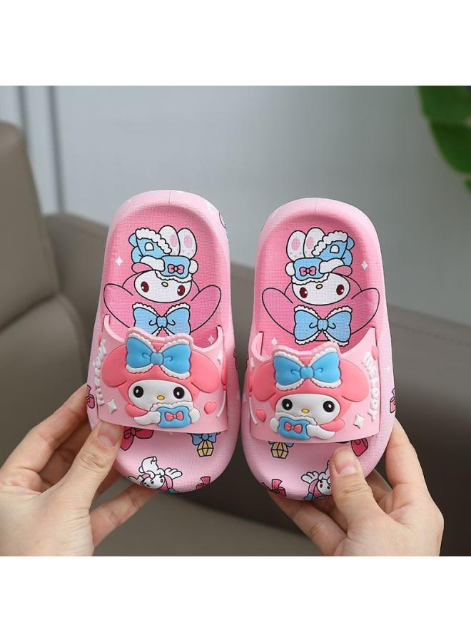 SHAKA Sanrio Melody Baby Children'S Slippers Indoor Summer Girls One Word Soft Bottom Home Non-Slip Princess Bath - Image 3