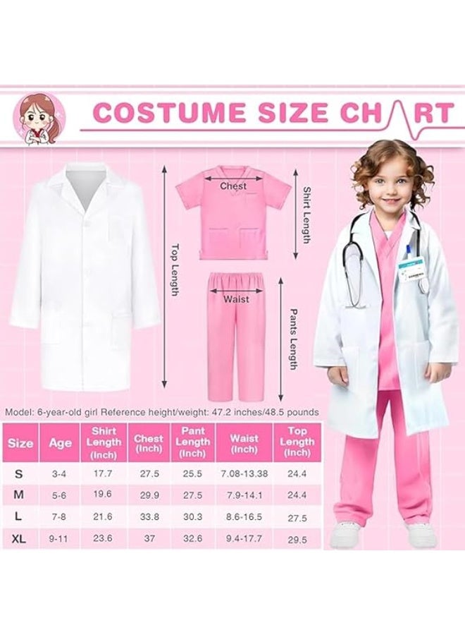 برين جيجلز طقم أزياء الطبيب BrainGiggles للأطفال - معطف مختبر مع سماعة طبية حقيقية - زيّ تظاهري للأطفال الصغار للبنات والأولاد - رائع ليوم العمل وارتداء ملابس الهالوين - Image 2