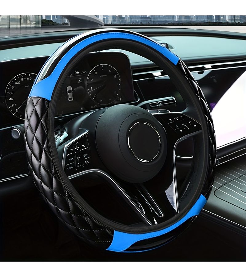 Purple Carbon Fiber Steering Wheel Cover Anti Slip Racing Nano Wear Resistant Smooth Grip - Image 3