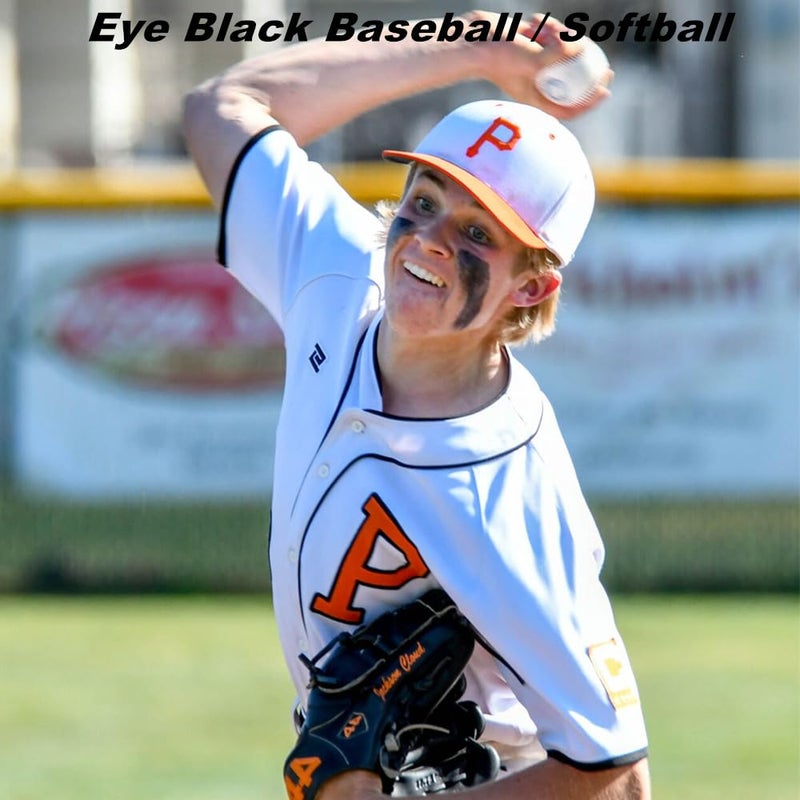 Mysense قلم طلاء الوجه والجسم باللونين الأسود والأبيض من ميسنس، قلم أسود للعيون للرياضات مثل البيسبول والكرة اللينة وكرة القدم، طلاء وجه كريمي قابل للخلط لمكياج عيد الهالوين، مهرج، جمجمة، هيكل عظمي، كوسبلاي - Image 4